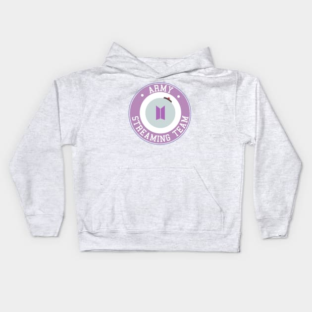 BTS ARMY streaming team Kids Hoodie by Oricca